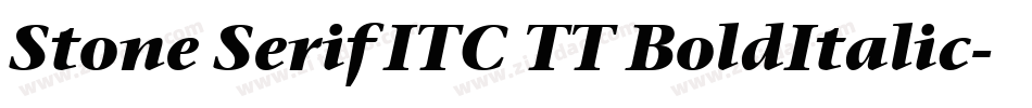 Stone Serif ITC TT BoldItalic字体转换